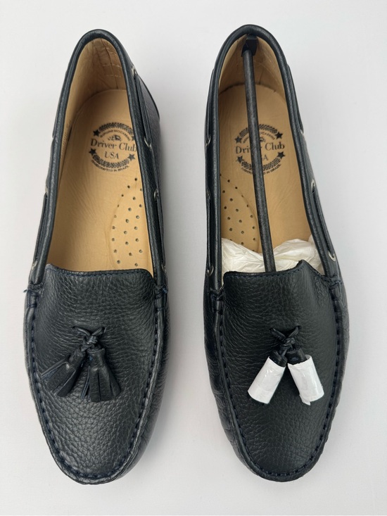 Driver Club USA Shoes - Driver Club USA Women's Black Leather Slip On Tassel Loafers Size 7